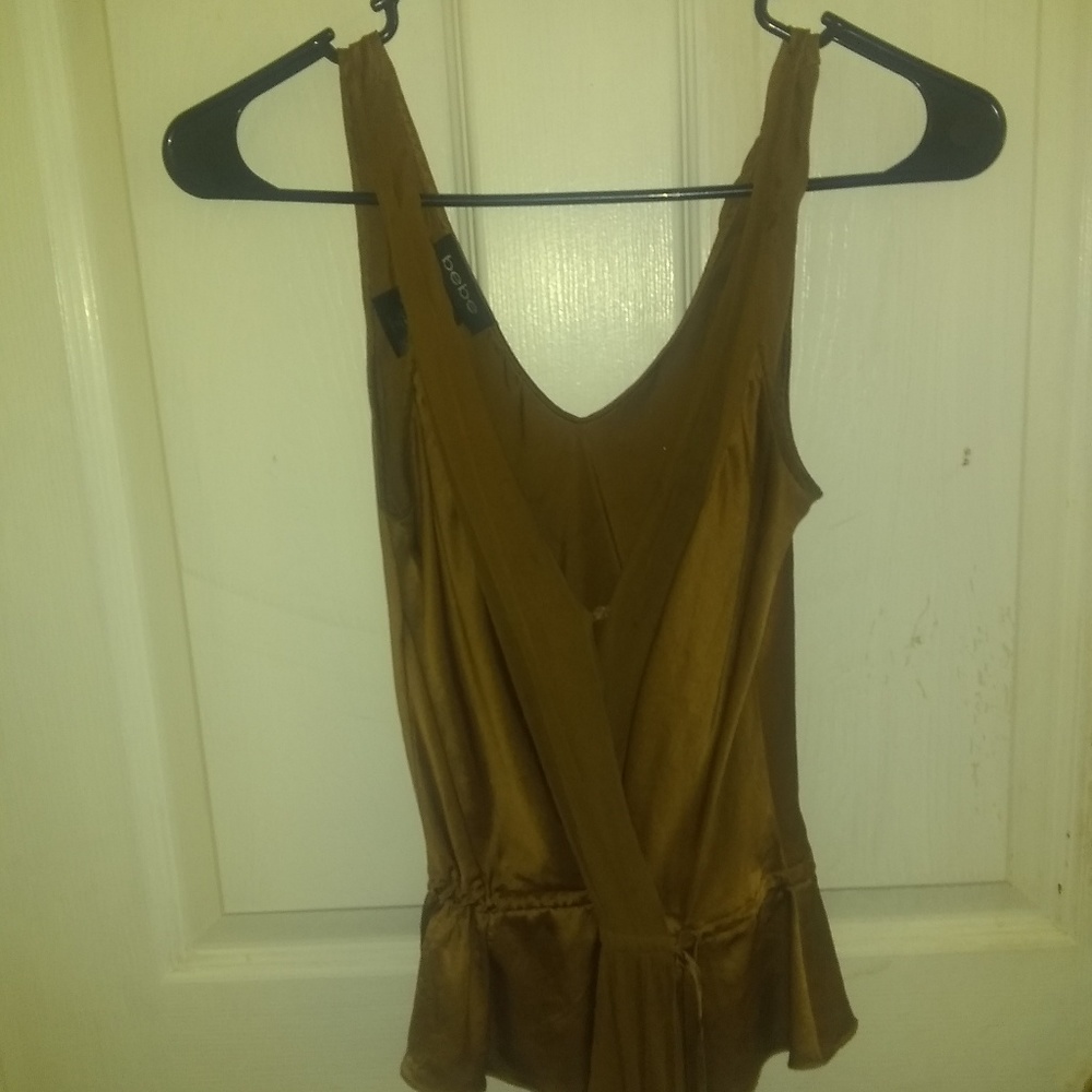 Bebe bronze sexy blouse